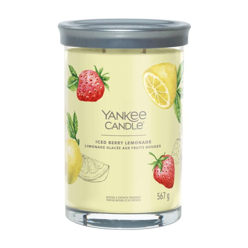 Yankee candle Signature Tumbler Large Candle, Iced Berry Lemonade