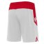 Macron Tempel Fußballshorts - Farbe: Weiß/Rot, Größe: XXS