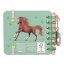 Miss Melody Mini Notebook with Ballpoint Pen, Brown and White Horse