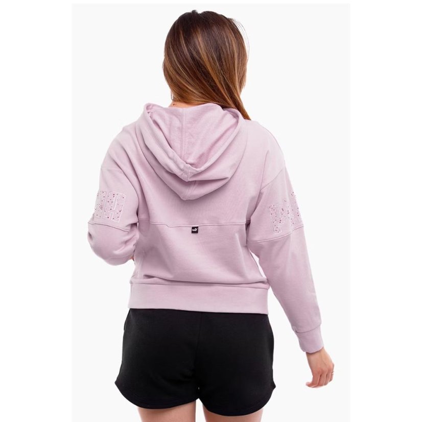 Damen-Sweatshirt Puma Power Colorblock Stardust Hoodie - Farbe: Schwarz, Größe: L