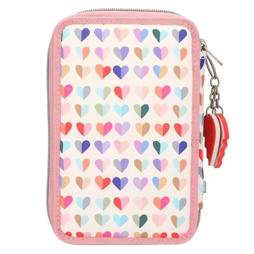 Two-tier pencil case with Top Model Heart to Heart Candy & Lexy accessories