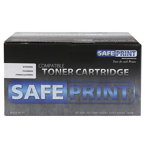 Toner SafePrint für Kyocera TK-590C, Cyan, 5000 Seiten