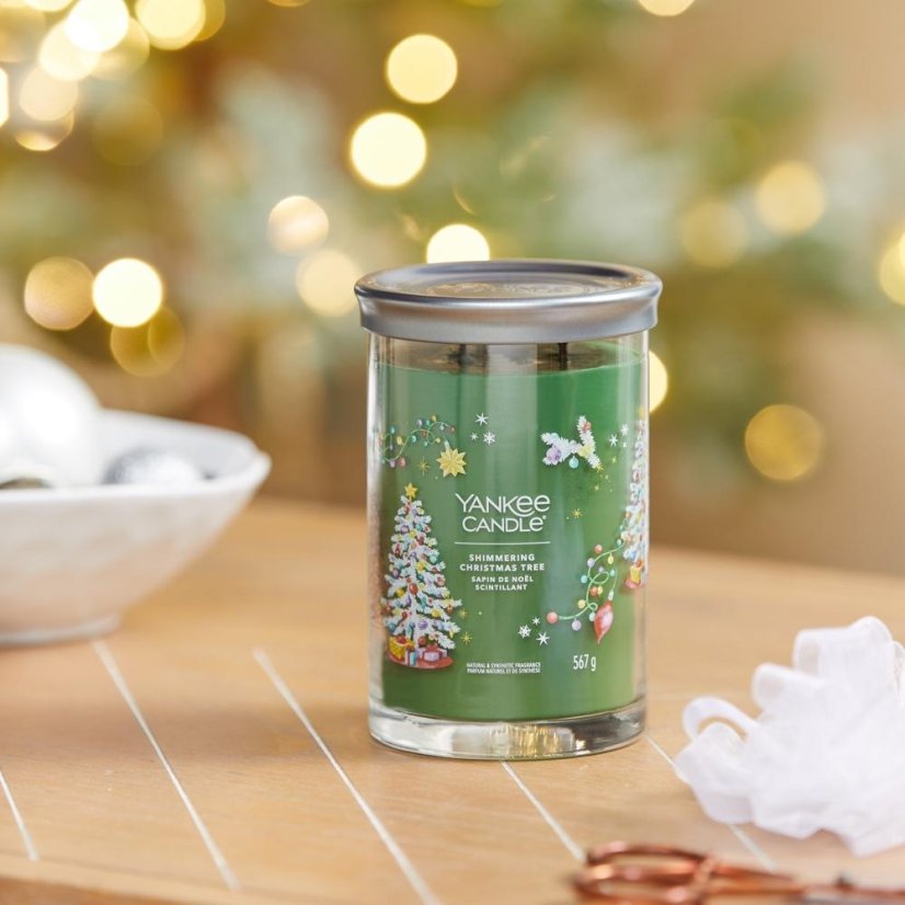 Yankee candle Tumbler nagy méretű gyertya, Shimmering Christmas Tree