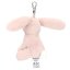 Nelly Princess Mimi plush bunny keychain, pink