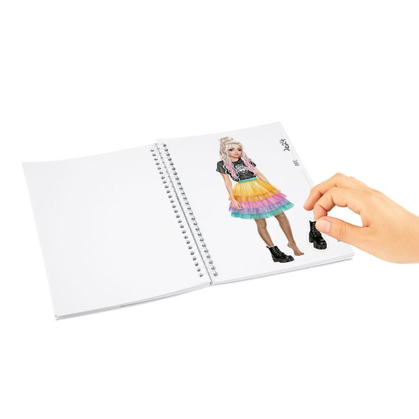 Kapesní omalovánky se samolepkami Top Model