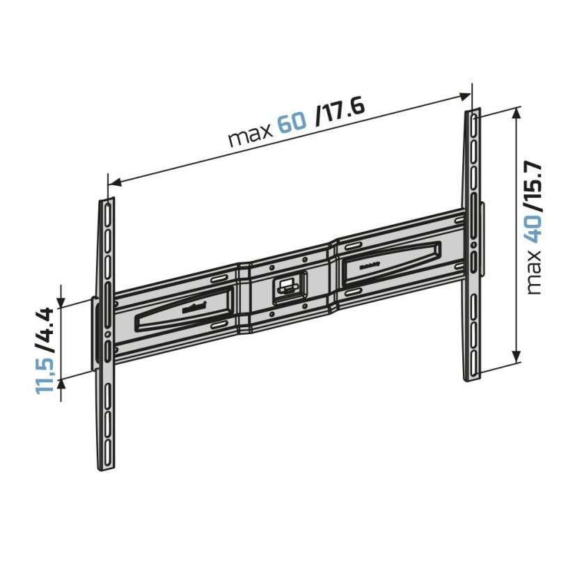 Feste TV-Halterung (Wand/Trockenbau) Meliconi  480958 SlimStyle Plus 600S CG schwarz