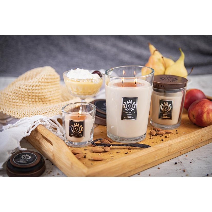 Kerze Vellutier klein, Crema All’Amaretto