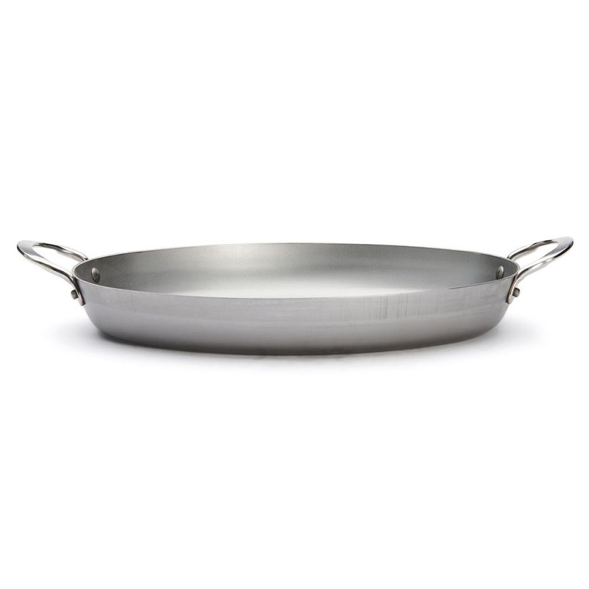 De Buyer MINERAL B 5651.36 oval steel pan, 36 cm