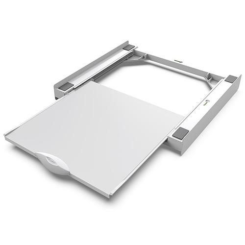 Universal spacer between washing machine and dryer with wooden shelf Meliconi Torre Green+, 656129 white