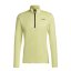 Women's Adidas Multi 1/2 Fleece Sweatshirt - Color: Yellow, Size: S