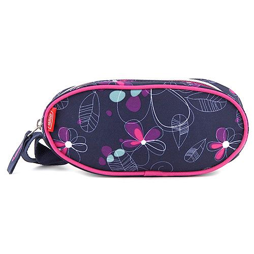 Target Oval 1 Zip Flowers School Pencil Case 17493