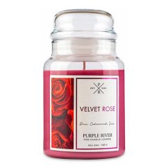 Svíčka Purple River velká, Velvet Rose