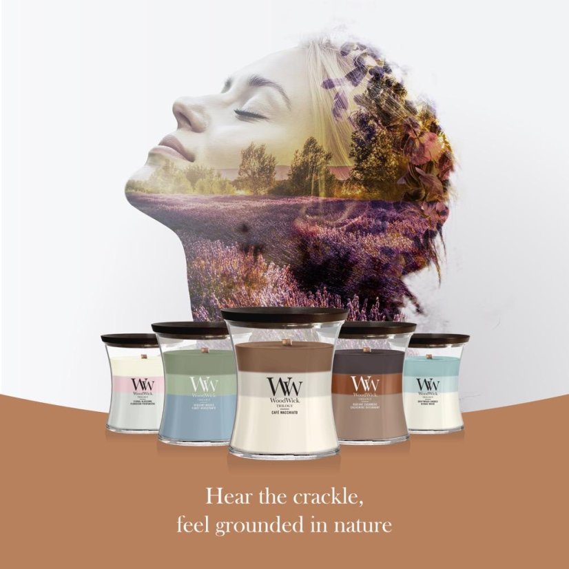 WoodWick Trilogy Medium Candle, Café Macchiato