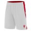 Macron Tempel Fußballshorts - Farbe: Weiß/Rot, Größe: XXS