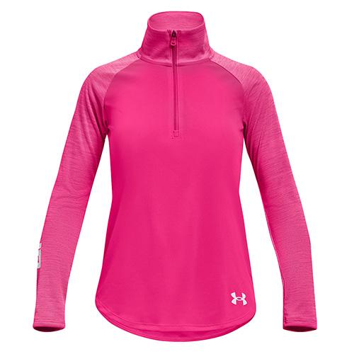 Under Armour Tech Graphic Half Zip Girls' T-Shirt - Color: Black, Size: L
