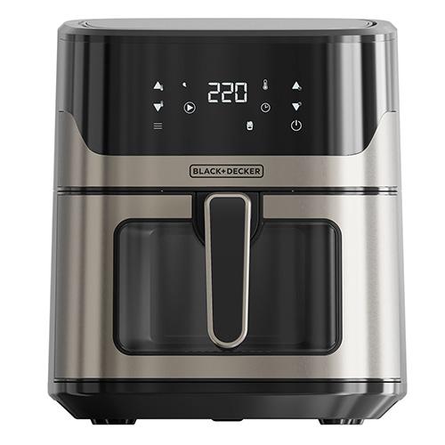 Heißluftfritteuse Black+Decker BXAF6500E schwarz-silber