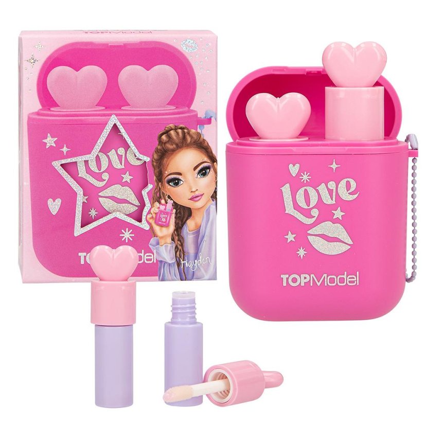 Set of lip glosses in a Top Model Beauty & Me case