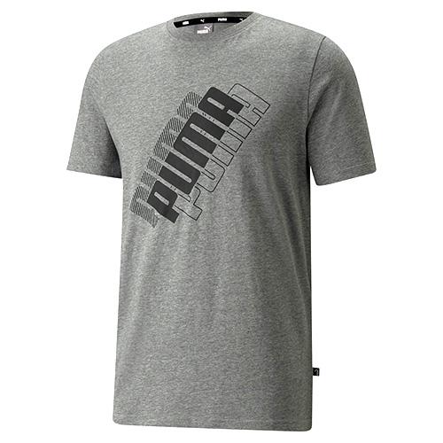 Men's Puma Power Logo T-shirt - Color: White, Size: L