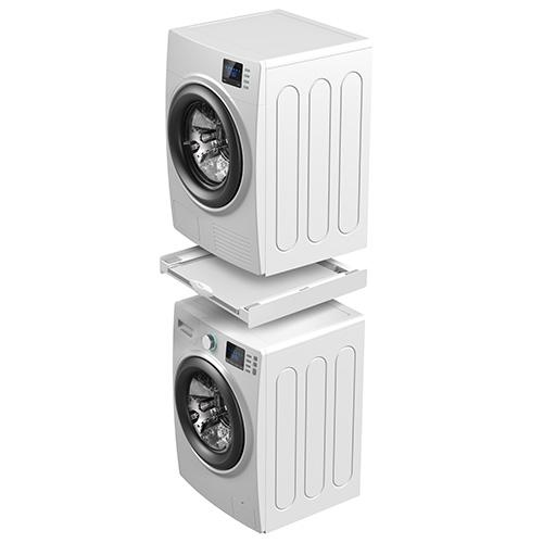 Universal spacer between washing machine and dryer with wooden shelf Meliconi Torre Green+, 656129 white