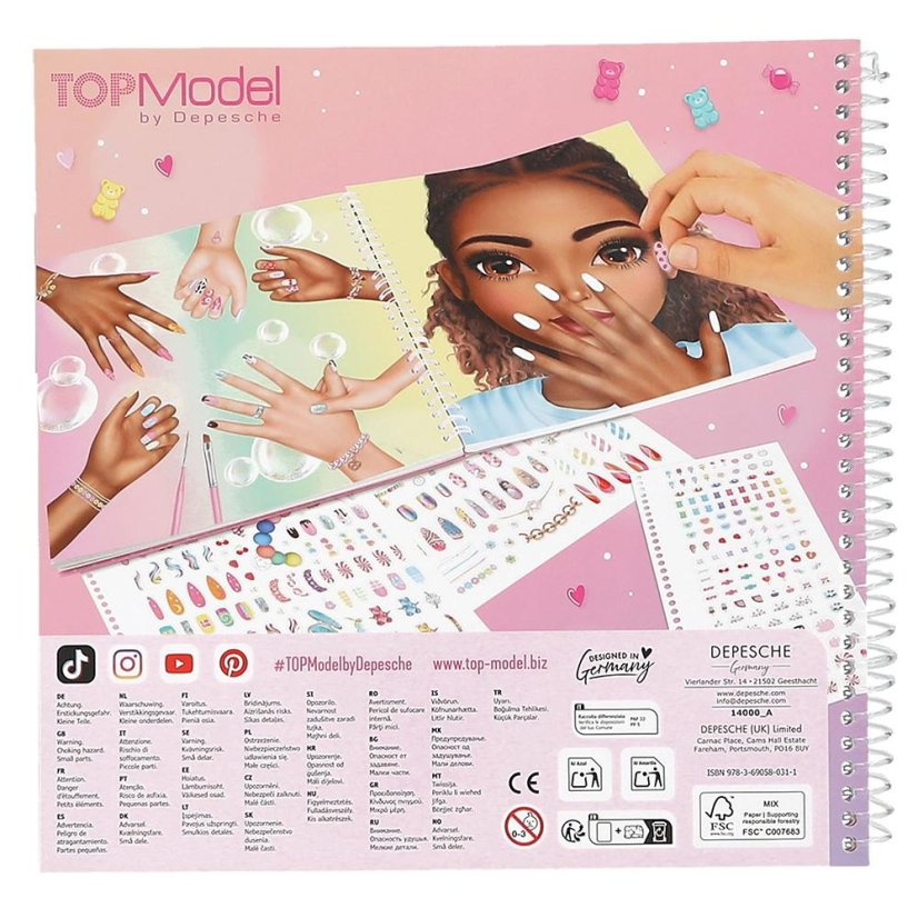 Top Model Hand Designer kreatívna pracovná kniha pre dizajn nechtov