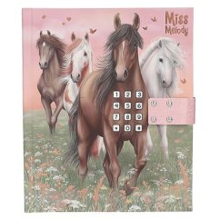 Diář se zámkem Miss Melody, 4 koníci na louce