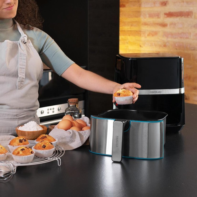 Heißluftfritteuse Cecotec CecoFry 3315 schwarz-silber