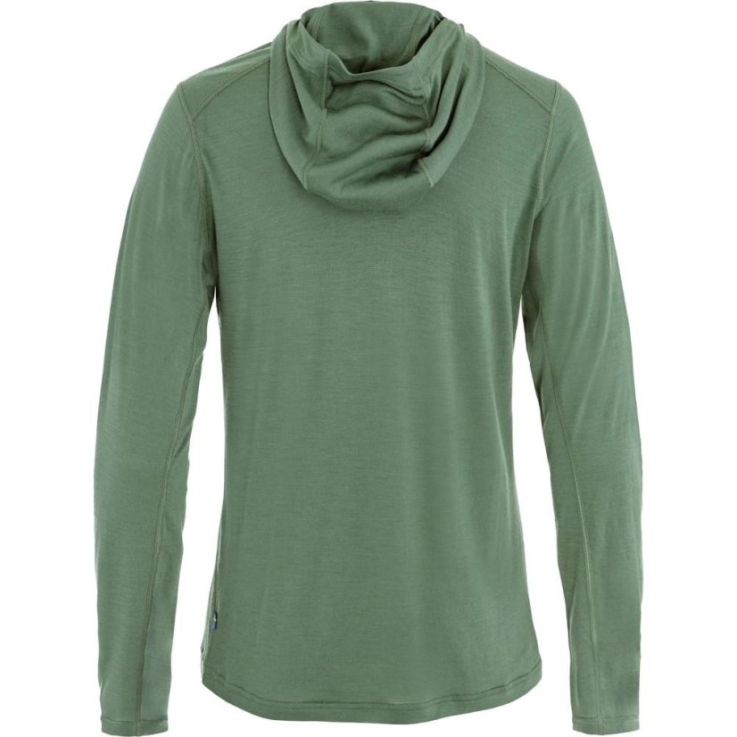Dámské triko Fjällräven Abisko Wool Hoodie W - Kolor: Zielony, Rozmiar: M