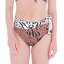 Damen-Badeanzug Hurley Animix Moderate High Waist - Farbe: Braun, Größe: L