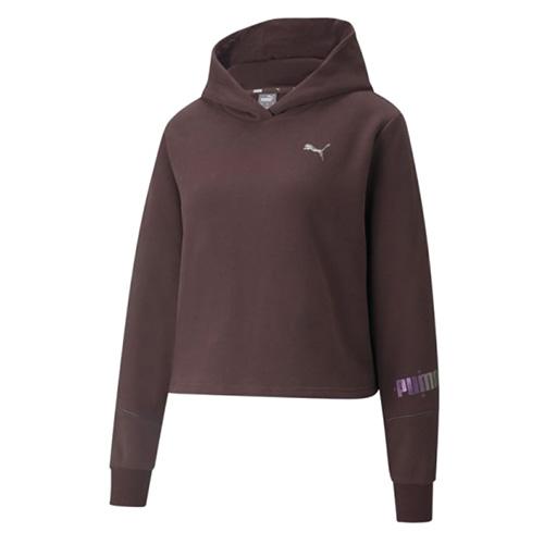 Puma Cyber Cropped Hoodie für Damen - Farbe: Braun, Größe: XS