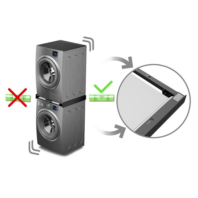 Universal adapter between the handle and the dryer with a wooden shelf Meliconi Torre DARK 656128 black