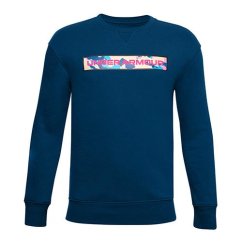 UA RIVAL FLEECE AMP CREW-BLU