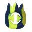 Dino World stress relief toy, dinosaur paw, blue, yellow, green