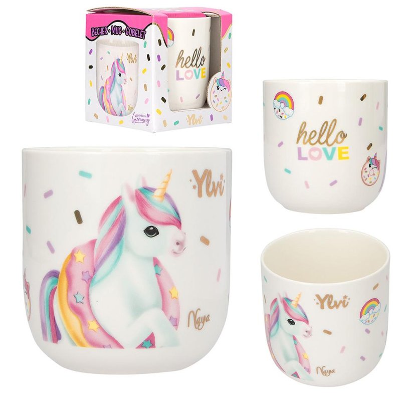Porzellanbecher Ylvi Hello Love