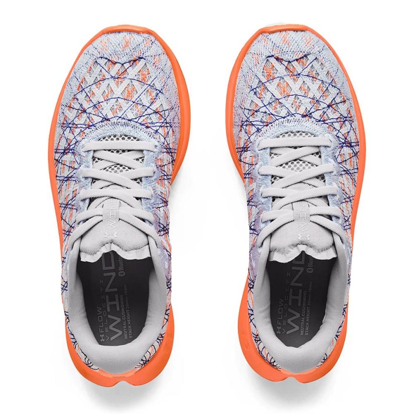 Laufschuhe Under Armour Flow Velociti Wind W - Farbe: Grau/Orange, Größe: 36.5