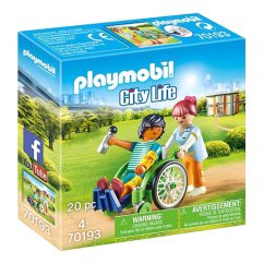 Pacient na vozíku Playmobil 70193