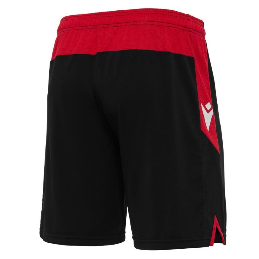 Fußballshorts Macron Tempel - Farbe: Rot/Weiß, Größe: M