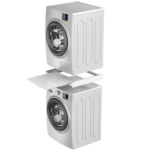 Universal spacer between washing machine and dryer with pull-out shelf Meliconi Torre QUICK 656132 white