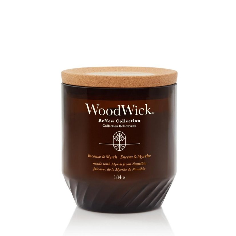 WoodWick ReNew Kerze mittelgroß, Incense & Myrrh