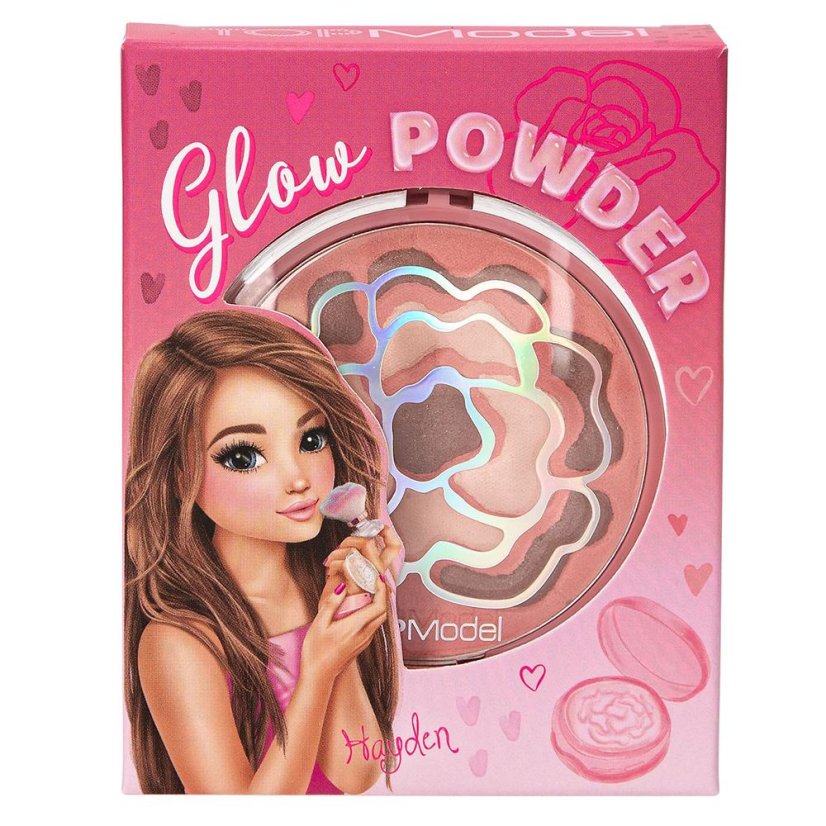 Top Model Beauty & Me Illuminating Powder with Sponge and Mirror, Hayden