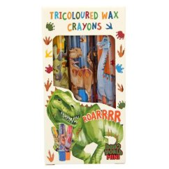 Sada trojbarevných voskovek v tužce Dino World