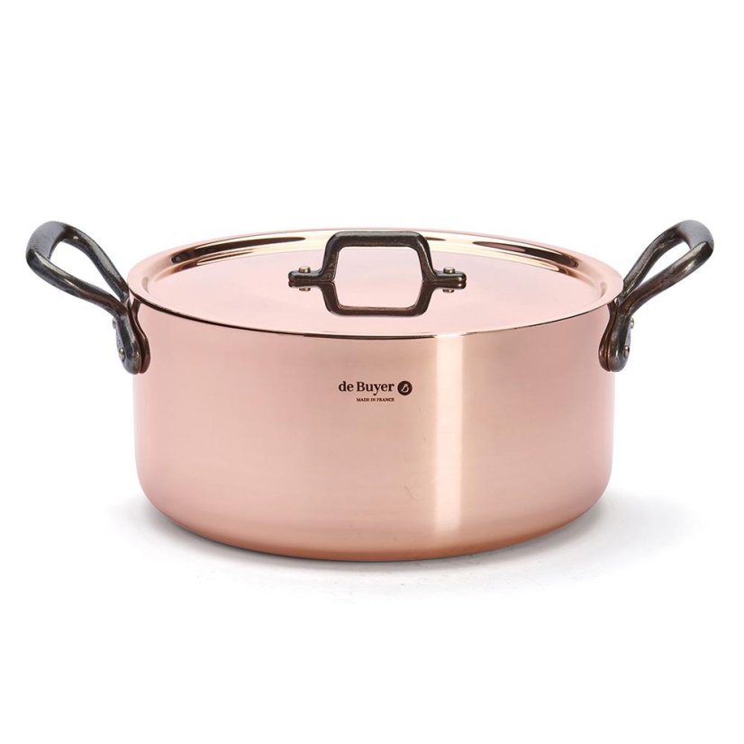 Pot with lid de Buyer INOCUIVRE 6466.20 copper