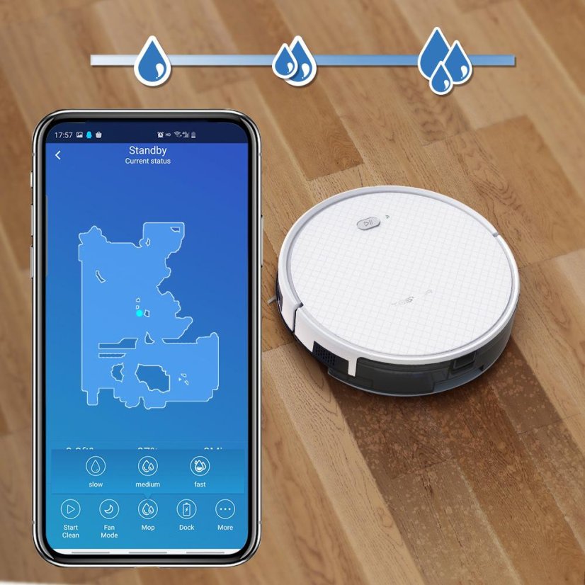 Robotický vysavač Tesvor X500 Pro Smart s gyroskopickou navigací