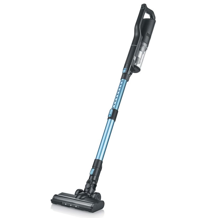 Severin S'Power Slim HV 7151 stick vacuum cleaner, black and blue