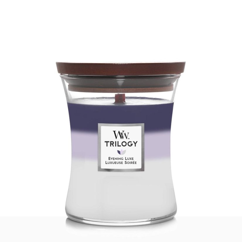 WoodWick Trilogy Kerze mittelgroß, Evening Luxe