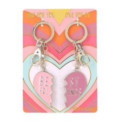 Top Model Best Friends heart-shaped carabiner pendant, pink