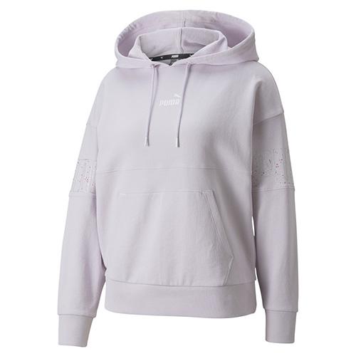 Damen-Sweatshirt Puma Power Colorblock Stardust Hoodie - Farbe: Schwarz, Größe: L