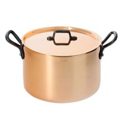 Hrniec s pokrievkou, vysoký, de Buyer Inocuivre 6467.24, 24 cm