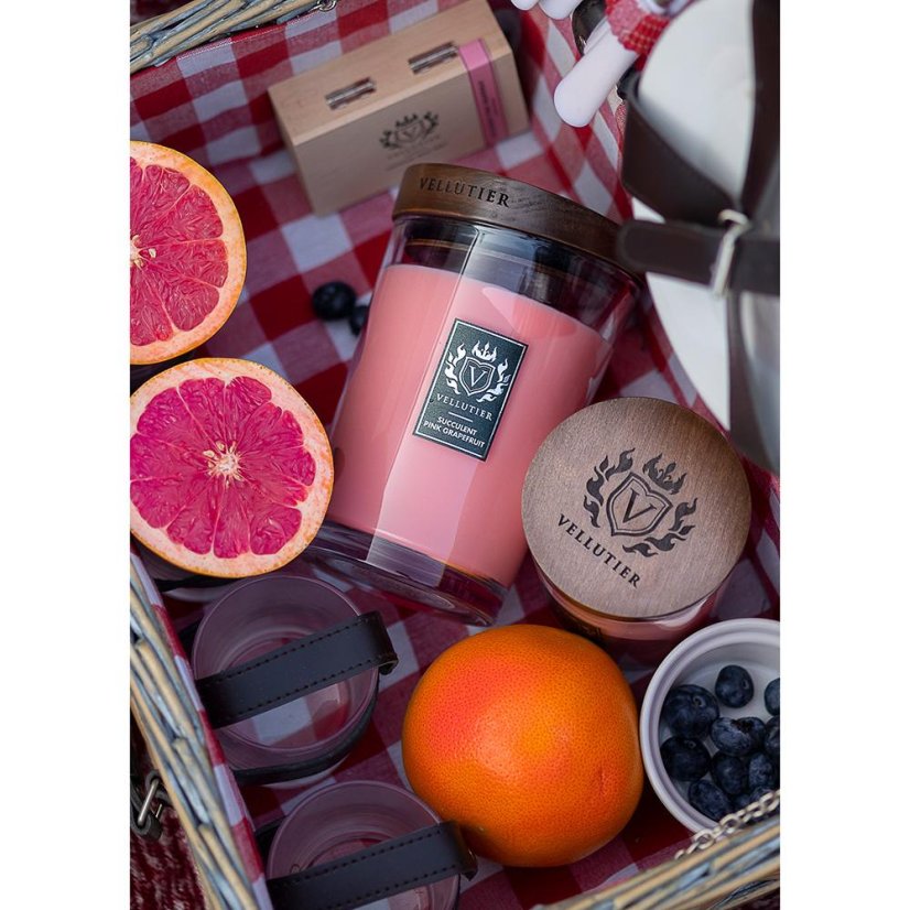 Vellutier Kerze klein, Succulent Pink Grapefruit