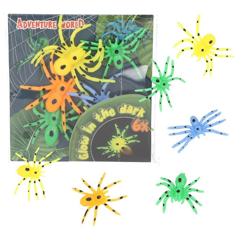 Dino World glow-in-the-dark spider set