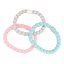Set of 3 Top Model hair ties, blue and pink shades